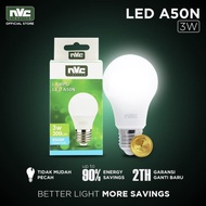 POPULER Lampu LED NVC-A50N / Warna Putih 3 Watt / Bohlam Murah Hemat