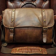 Leather Bag (Second Hand) Document Style Flip Cover/Can Hold A Notebook + iPad Well (With Full Cover