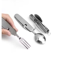 (8 in 1) Picnic Set Barang Camping Set Barangan Dapur Camping Spoon Camping Utensil Set Sudu Spoon G