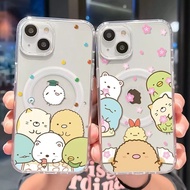 Cute Sumikko Gurashi Magnetic Phone Case For iPhone 16 Pro Max 15 Pro Max 14 Pro Max Plus Phone Back