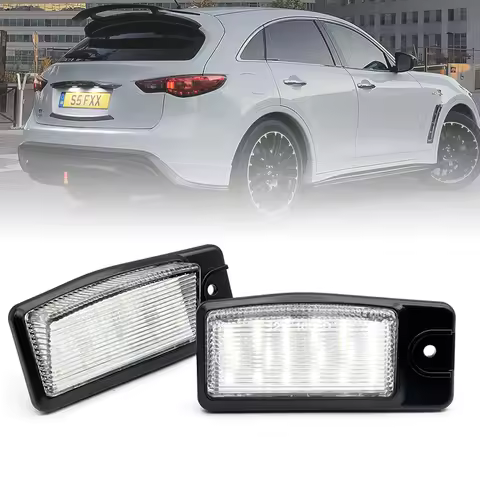 2Pcs For Infiniti Q45 EX25 EX35 EX37 FX35 FX37 FX50 QX50 QX70 White LED Number License Plate Light