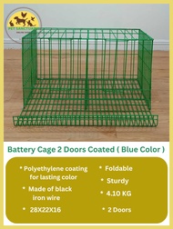 2 doors battery cage Random Color / cock cage / kulungan ng manok