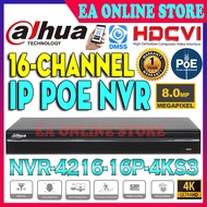 Dahua POE NVR4216-16P-4KS3 16-Channel 16CH Ultra HD 4K 2160P VGA/HDMI NVR CCTV Support UP TO 8MP Cam