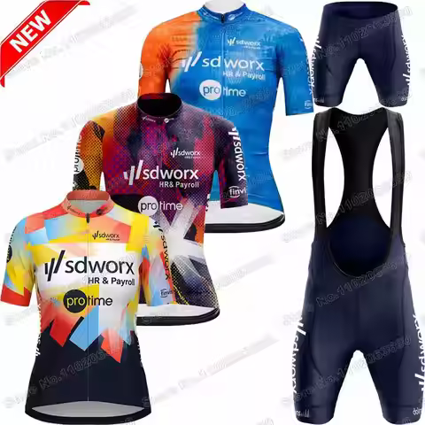 2026 Women Team SD Worx Cycling Jersey Set Summer France Tour Cycling Clothing Unisex Road Bike Shir