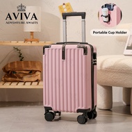 AVIVA 16inch Luggage Travel Bag/Carry-on Suitcase 360° Spinner Wheels Cup Holder Hidden Hooks Combin