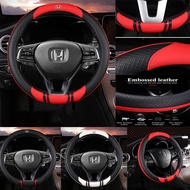 honda Steering wheel cover carbon fiber leather accessories jazz city civic hrv brv crv oddyssy stream