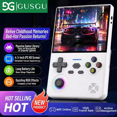 H7 128G 64GB Retro Handheld Video Game Console Linux System 4.5 Inch IPS Screen Portable Pocket Vide