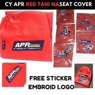 CY APR Red Seat Cover YAMAHA AEROX 155 APR SEAT COVER TAHI NA ETIKETA BURDA LOGO