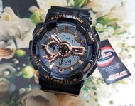 skylab双顯電子錶 g shock(black /gold rose)