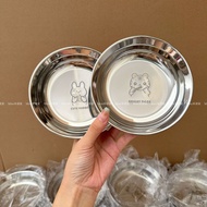 Minnow 316 Steel Mini Children's Dinner Plate Cartoon Household Plate Thickened Deepened Disc Fruit 