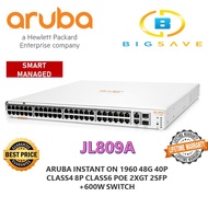 ARUBA JL809A INSTANT ON 1960 48G 40P CLASS4 8P CLASS6 POE 2XGT 2SFP + 600W SWITCH