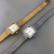 agete Vintage Style Mini Elegant Square Wheat Ear Watch with Diamonds Retro Fashion Classic
