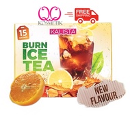 KALISTA Burn Ice Tea 15s Jus Bakar Lemak Slimming Body Shape Dhara Fibremeals Apple Green Skinni Original HQ Travel Pack