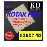 (COD 016/0) 100pcs 6x6x2inch Pizza Box Kotak Piza Food Box Kotak Makanan Shipping Delivery Storage B