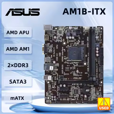 ASUS AM1M-E Motherboard AMD AM1 support Athlon-5370 Sempron-2650 3850 Socket AM1 DDR3 32GB Micro ATX