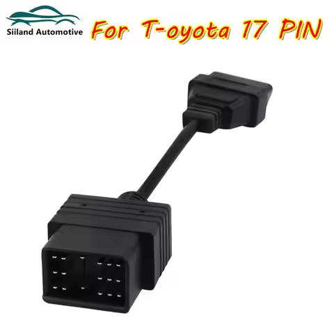 New For T-oyota 17 PIN to OBD1 OBD2 Adapter Diagnostic Cable for Toyota 17pin to 16pin OBDII Extensi