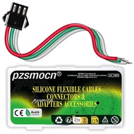 JST SM 2.5 mm Pitch 3 Pin 20AWG Flexible Silicone Cable，15 Pieces IC Male Plug Connector Wire-Wire A