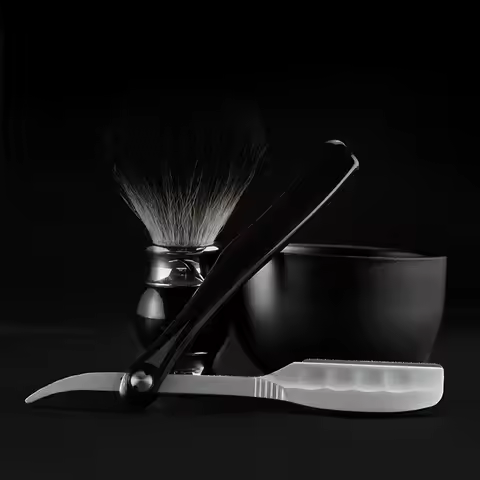 Japanese Manual Folding Hair Razor Holder Stainless Steel Shaving Eyebrow Knife for Feather Blade Ha