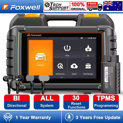 FOXWELL Professional Car Diagnostic Scanner OBD2 Code Reader with TPMS Programming Bidirectional Tes