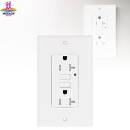 GFCI Outlet Easy To Install and Assemble Wall Socket Self‑checking Professional Illuminated with Chi