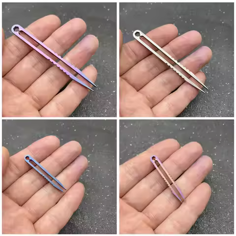 EDC Gear Mini Tweezers Wear-resistance Eyebrow Tweezers For Hiking Titanium EDC Tweezers Hand Tools