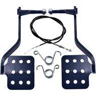 Go Kart Brake Throttle Pedals with Automotive Steering Wheels, Upgrade 71" Cable with Return Springs