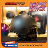 Helm BELL SCOUT AIR Vintage Matt Black Half Face Helmet Original USA