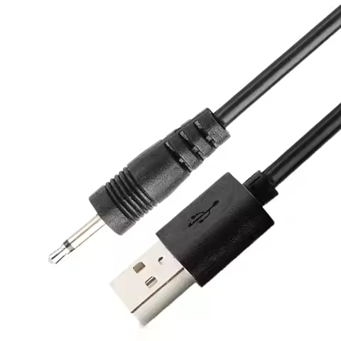 USB to AUDIO DC 2.5mm Charging Cable Vibrator Charger Cord for Rechargeable Wand Massager(Black 24AW
