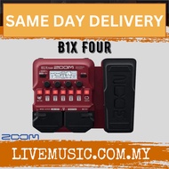 Zoom B1X FOUR Bass Multi-effects Processor with Expression Pedal (B1XFOUR/B1X-FOUR) Replacing B1xon