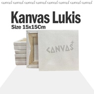 15x15cm Painting Canvas - 15x15cm Mini Painting Canvas Viral DIY - White Stretched Canvas POLOS