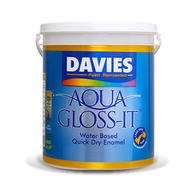 【High Rate】 Davies Aqua Gloss It (18 COLORS) Odorless Water Based Paint 1 Liter 100% Acrylic Quic