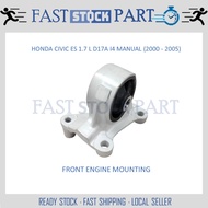 1PC FRONT ENGINE MOUNTING - 50840-S5A-010 HONDA CIVIC ES 1.7 L D17A I4 MANUAL (2000 - 2005)
