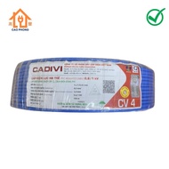 Dây cáp điện Cadivi đơn CV 4.0 / 6.0 / 8.0 / 10.0 cuộn 100m diengiadungcaophong nhựa PVC cao cấp an