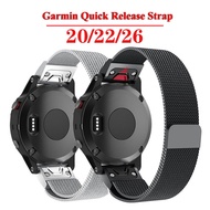 Quick Release Strap for Garmin Fenix 5X Plus 5 Fenix 6X Pro 6 3 HR Forerunner 935 Stainless Steel Milanese Metal Band