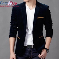 COZY Mens Fashion Blazer สไตล์อังกฤษแบบสบายๆ SLIM FIT ชายเสื้อชายเสื้อ Terno Masculino