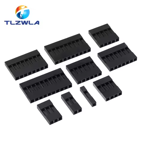 Dupont Plastic Shell Plug 2.54mm Single Row Dupont Connector 1P/2P/3P/4P/5P/6P/7P/8P/9P/10P Housing