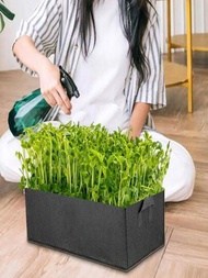 1入組面料栽培箱方形毛氈花園種植袋蔬菜種植盆有手柄種植袋