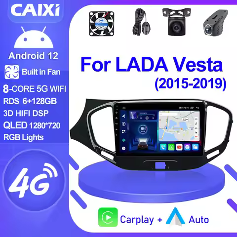 CAIXI GX9 Pro For LADA Vesta Cross Sport 2015-2020 Car Radio Multimedia Stereo 2 din Android 12 Auto