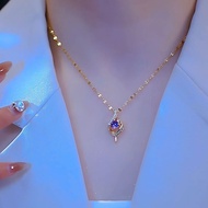 Do Not Fade Anti-Fade Ornaments Like Your Heart Water Drop Titanium Steel Light Luxury Necklace Simp