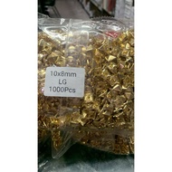10mm Light Gold Pyramid Spike Rivet Nails