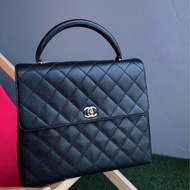 降價！Chanel 魚子醬牛皮Kelly Handle手提公事包 老香 vintage