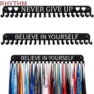 RHYTHM Medal Display Rack, Large Capacity Sturdy Award Hanger Holder, Organizer Black 20 Hooks Wall 