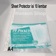 A4 SHEET PROTECTOR PLASTIC FILE PROTECTOR A4 PP POCKET/ CONTENTS 10 THICK SHEETS