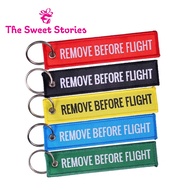 [TheSweetStories] Remove Before Flight Woven Key Ring Luggage Tag Keychain Aviation Gifts Various Co