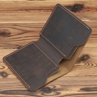 Genuine Leather Wallet, CRAZY HOURSE 2 Folds, latest model