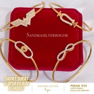 Silver Pipe Bangle 925 gold Plated -Silver 925 Bangle