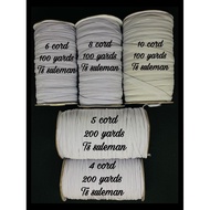 4 code 5 code 6 code 8 code 10 code keras Getah Leper Elastic Putih & Hitam / Elastic Tape White and