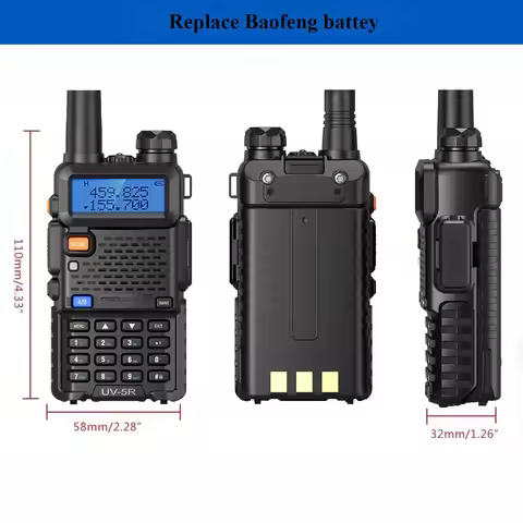 Batteries Baofeng UV-5R Compatible with Baofeng UV-5R 2800mAh 7.4V Li-on Rechargeable Batteries UV5R