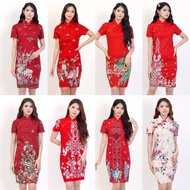 MERAH Ceongsam Teenage Girls Drea Chinese New Style Dresd Drwss Red Dree Party Qipao Beautiful Girl 