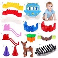 Building construction building block Car Bridge Blocks Bricks Kids Toys Birthday Gift Large grain bu